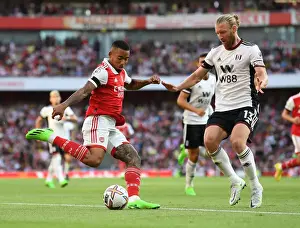 Arsenal's Gabriel Jesus Faces Off Against Fulham's Tim Ream in Premier League Clash