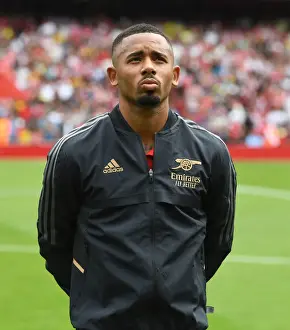 Arsenal V Sevilla - Emirates Cup 2022 Prints: Arsenal's Gabriel Jesus Gears Up for Arsenal v Sevilla: Emirates Cup 2022