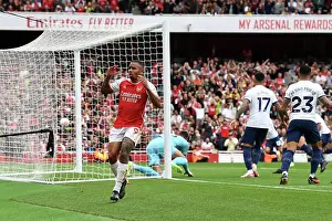 Arsenal's Gabriel Jesus Reacts to Missed Chance Against Tottenham in 2023-24 Premier League