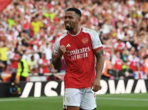 Arsenal's Gabriel Jesus Scores Third Goal in Exciting Arsenal vs. Manchester United Premier League Match, 2023-24