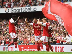 Arsenal V Sevilla - Emirates Cup 2022 Prints: Arsenal's Gabriel Jesus Scores Third Goal Against Sevilla in Emirates Cup 2022
