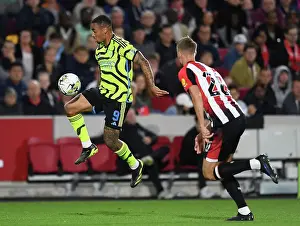 Brentford V Arsenal - Carabao Cup 2023-24 Prints: Arsenal's Gabriel Jesus Shines: Carabao Cup Victory Over Brentford, 2023-24
