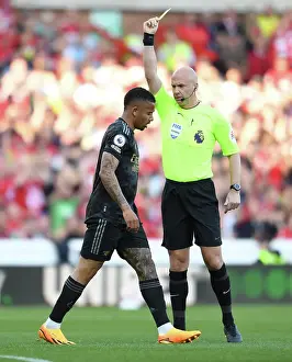 Arsenal's Gabriel Jesus Shown Yellow Card in Nottingham Forest Clash (2022-23)
