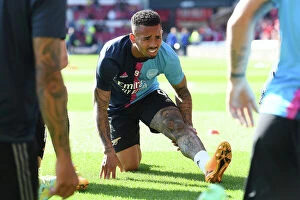 Images Dated 20th May 2023: Arsenal's Gabriel Jesus Warms Up Ahead of Nottingham Forest Clash (May 2023)