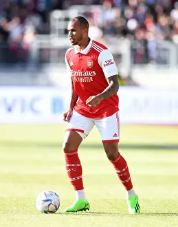 Arsenal's Gabriel Magalhaes in Action: FC Nurnberg vs Arsenal (2022-23 Pre-Season Friendly)