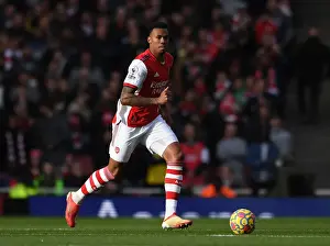 Arsenal V Watford 2021-22 Prints: Arsenal's Gabriel Magalhaes in Action Against Watford - Premier League 2021-22