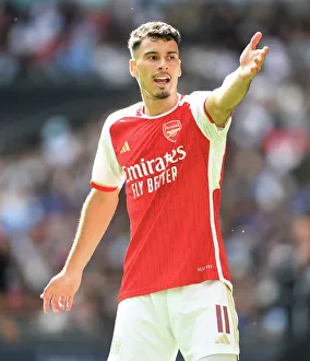 Arsenal's Gabriel Martinelli at the 2023-24 Community Shield: Manchester City vs. Arsenal