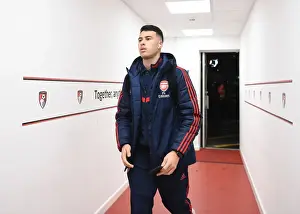 Arsenal's Gabriel Martinelli Arrives at Vitality Stadium for FA Cup Fourth Round Match vs AFC Bournemouth