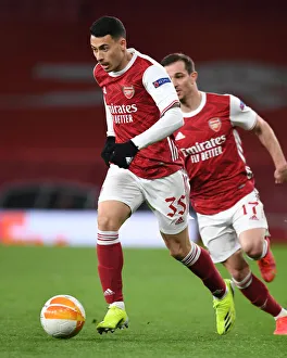 Arsenal V Slavia Prague 2020-21 Prints: Arsenal's Gabriel Martinelli at Empty Emirates