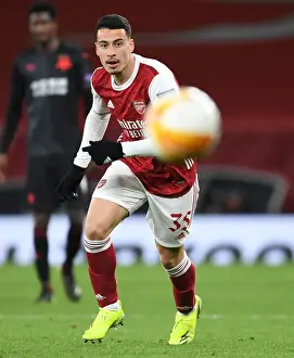 Arsenal V Slavia Prague 2020-21 Prints: Arsenal's Gabriel Martinelli at Empty Emirates: Arsenal vs Slavia Praha