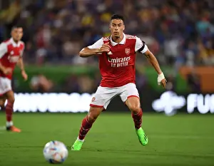 Arsenal V Chelsea - Florida Cup 2022-23 Prints: Arsenal's Gabriel Martinelli Goes Head-to-Head Against Chelsea in the 2022-23 Florida Cup