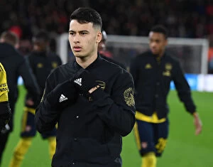 Images Dated 28th January 2020: Arsenal's Gabriel Martinelli Prepares for FA Cup Clash Against AFC Bournemouth