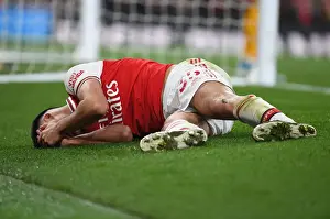 Arsenal V Sheffield United 2019-20 Prints: Arsenal's Gabriel Martinelli Suffers Injury Against Sheffield United in Premier League Clash