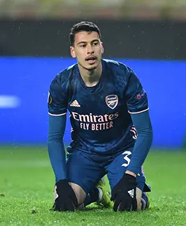 Arsenal's Gabriel Martinelli in UEFA Europa League Quarterfinal Match against Slavia Praha in Prague (Behind Closed Doors)