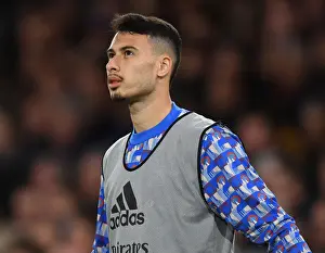 Arsenal's Gabriel Martinelli Warming Up Ahead of Crystal Palace Clash (April 2022)