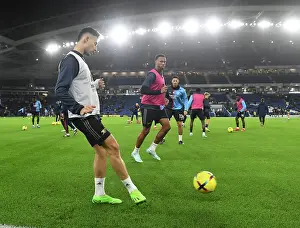Arsenal's Gabriel Martinelli Warms Up Ahead of Brighton Clash - Premier League 2022-23