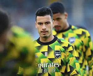 Leeds United V Arsenal 2022-23 Prints: Arsenal's Gabriel Martinelli Warms Up Ahead of Leeds United Clash (Premier League 2022-23)