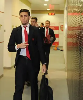 Arsenal V Bournemouth 2015-16 Prints: Arsenal's Gabriel: Pre-Match Focus and Determination vs Bournemouth (2015-16)