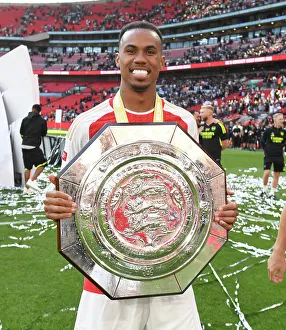 Arsenal V Manchester City - Community Shield 2023-24 Prints: Arsenal's Gabriel Reacts After the Community Shield Defeat to Manchester City (2023-24)