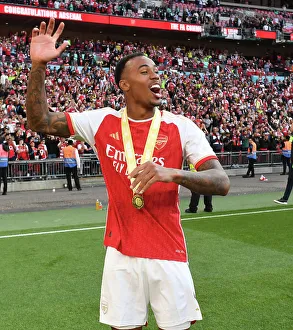 Arsenal's Gabriel Reacts After FA Community Shield Loss to Manchester City (2023-24)