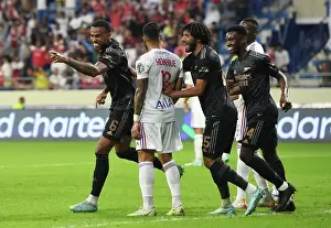 Arsenal V Olympique Lyonnais 2022-23 Prints: Arsenal's Gabriel Scores First Goal in 2022-23 Dubai Super Cup Win Against Olympique Lyonnais