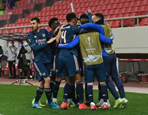 Arsenal's Gabriel Scores Second Goal in Empty Karaiskakis Stadium Against Olympiacos - Europa League Round of 16, First Leg