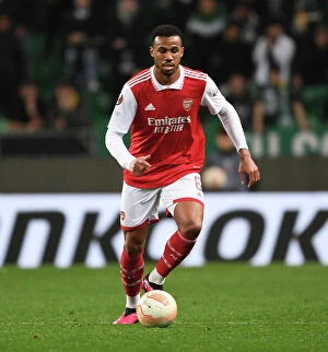 Sporting Lisbon v Arsenal 2022-23 Collection: Arsenal's Gabriel Shines in Europa League Clash against Sporting CP, Lisbon 2023