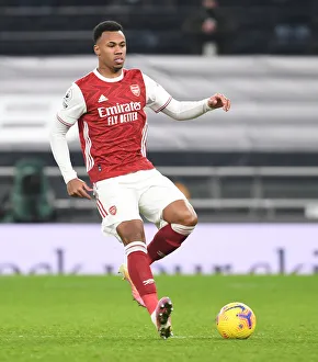 Tottenham Hotspur V Arsenal 2020-21 Prints: Arsenal's Gabriel Shines in Front of Limited Fans: Arsenal vs