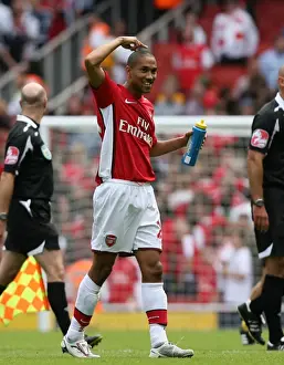 Arsenal V West Bromwich Albion 2008-09 Prints: Arsenal's Gael Clichy Celebrates 1:0 Win Over West Bromwich Albion