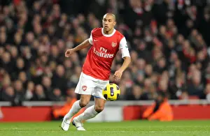 Arsenal V Everton 2010-11 Prints: Arsenal's Gael Clichy Celebrates 2-1 Win Over Everton in Barclays Premier League at Emirates Stadium
