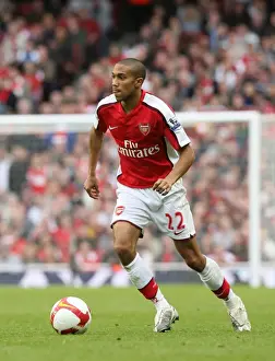 Arsenal V Everton 2008-9 Prints: Arsenal's Gael Clichy Celebrates during Arsenal's 3