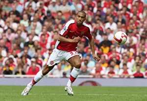 Arsenal's Gael Clichy Celebrates First Goal Against West Brom, 1:0 FA Premier League Victory at Emirates Stadium (August 16, 2008)