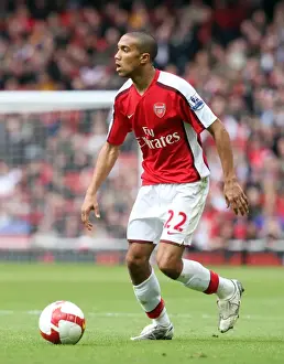 Arsenal V Everton 2008-9 Prints: Arsenal's Gael Clichy Celebrates Victory: Arsenal 3-1 Everton