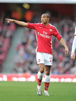 Arsenal V Burnley 2009-10 Prints: Arsenal's Gael Clichy Celebrates Win Against Burnley in Premier League Match at Emirates Stadium