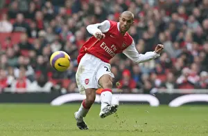 Arsenal's Gael Clichy Scores the Winning Goal Against Tottenham Hotspur in the Barclays Premier League at Emirates Stadium (December 22, 2007)