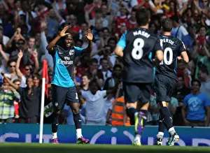 Arsenal V Boca Juniors 2011-12 Prints: Arsenal's Gervinho and Robin van Persie Celebrate Goal Against Boca Juniors