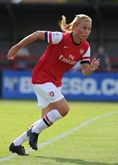 Images Dated 9th September 2012: Arsenal's Gilly Flaherty in Action against Lincoln Ladies in FA WSL Match