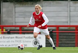 Arsenal Ladies V ZFK Masinac 2010-11 Prints: Arsenal's Gilly Flaherty Leads 9-0 UEFA Women's Champions League Victory over ZFK Masinac