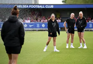 Chelsea Women V Arsenal Women 2022-23 Prints: Arsenal's Gio Queiroz Scouts Chelsea's Kingsmeadow Pitch Ahead of FA Women's Super League Clash