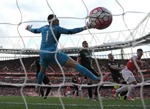 Arsenal V Stoke City 2015-16 Prints: Arsenal's Giroud Scores Brace: Dominant Performance Against Stoke City in Premier League