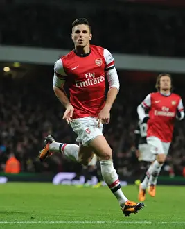 Arsenal V Southampton 2013-14 Prints: Arsenal's Giroud Scores Brace: Gunners Triumph Over Southampton in Premier League