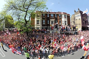 Arsenal FA Cup Victory Parade Print 2014. Art Prints