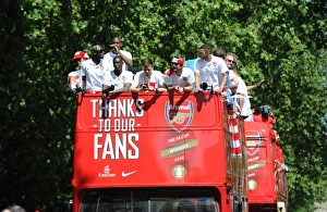 Arsenal Trophy Parade 2014 Prints: Arsenal's Glory: 2014 Trophy Parade in Islington