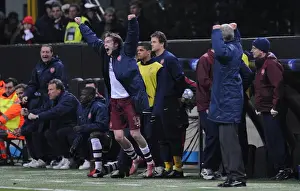 Arsenal's Glory: Alex Hleb and the Team's Victory Celebration vs AC Milan, 2008 Champions League
