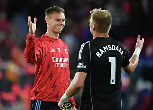 Arsenal's Goalkeepers Celebrate Victory: Crystal Palace vs Arsenal, Premier League 2023-24