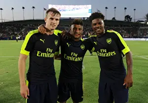Arsenal V Chivas 2016-17 Prints: Arsenal's Three Goalscorers Celebrate Pre-Season Victory