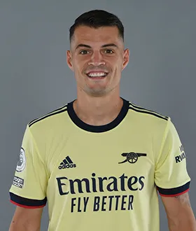 Arsenal's Granit Xhaka at 2021-22 Team Photocall