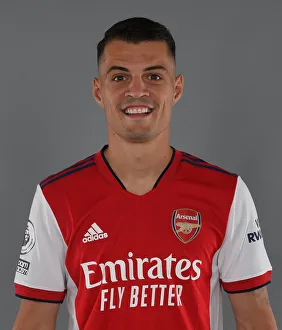 Arsenal's Granit Xhaka at 2021-22 Team Photocall