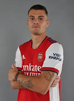 Arsenal's Granit Xhaka at 2021-22 Team Photocall