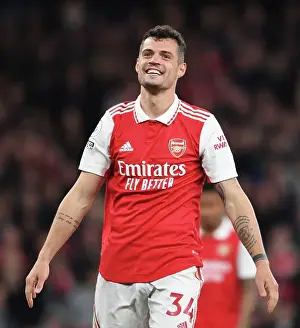 Arsenal V Chelsea 2022-23 Prints: Arsenal's Granit Xhaka in Action Against Chelsea in the 2022-23 Premier League Clash